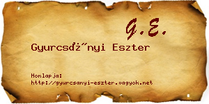 Gyurcsányi Eszter névjegykártya